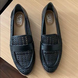 Black loafer shoes